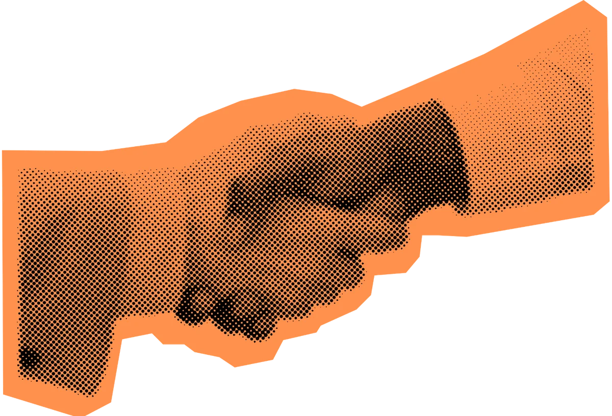 Halftone illustration representing premium PMP display and native inventory