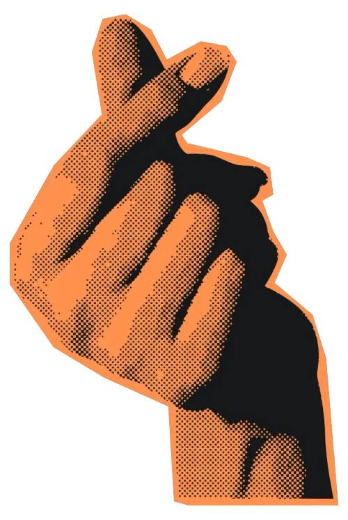 Illustration of a hand with fingers crossed, representing the white-label partnership