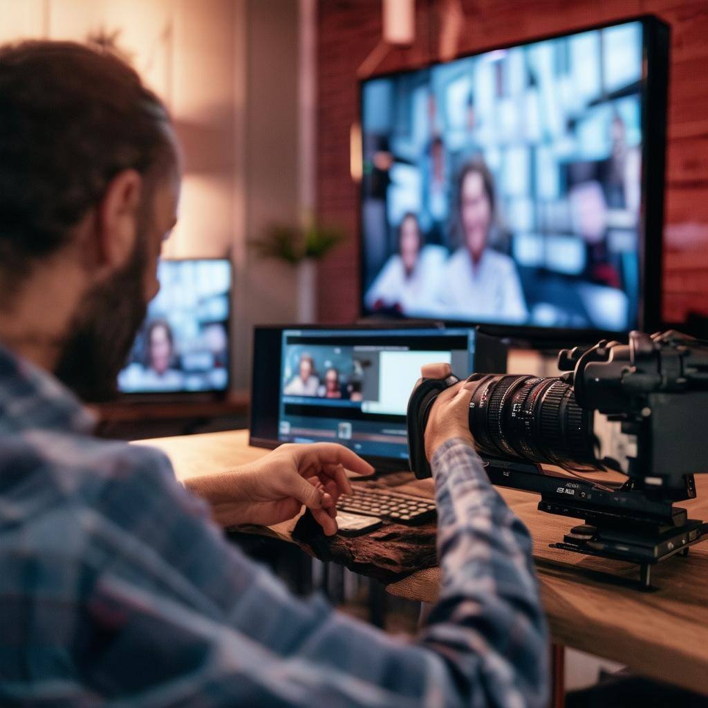 a campaign manager cutting video for a connected TV campaign